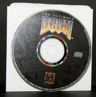 Vintage 1995 " The Ultimate Doom " Cd - Rom Game By Id Software.  Paper Sleeve
