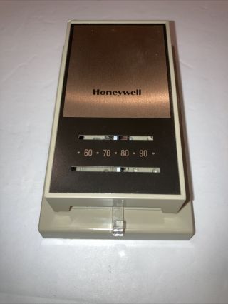 Honeywell T822d 1024 Thermostat Vintage Analog Beige And Gold,