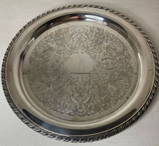 Vintage - Oneida Silversmiths 12.   Round Serving Tray Platter