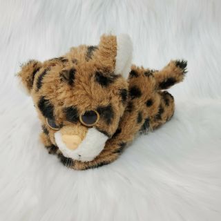 6 " Vintage Dan Dee Purring Sound Baby Leopard Plush Stuffed Rattle Toy B81