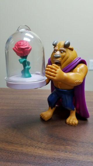 Vintage Mcdonalds Happy Meal Toy 2002 Disney’s Beauty And Beast Figure Red Rose