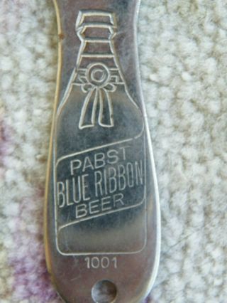 Vintage PABST BLUE RIBBON BEER BOTTLE OPENER 1001,  BLATZ Milwaukee ' s Favorite 2