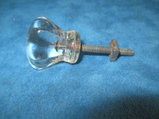 Vintage/antique Clear Glass Drawer Pull / Cabinet Knob Handle