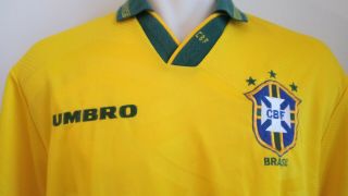 jersey shirt camiseta Umbro vintage BRASIL BRAZIL home Wc Usa 94 XL Romario era 3