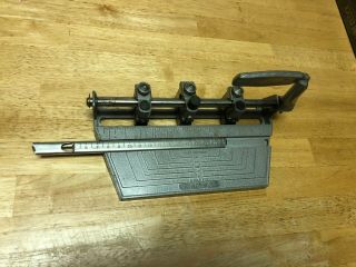 Vintage Boston 3 - Hole Heavy Duty Metal Hole Punch With Adjustable Hole Positions