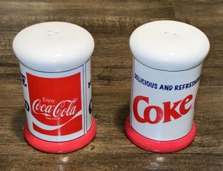 Vintage Coca Cola Salt & Pepper Shakers Coke Collectible