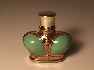 Vintage Prince Matchabelli Miniature Wind Song Perfume Green Crown Bottle