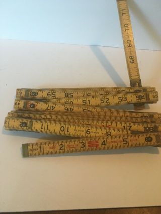 Vintage Wooden Fold Out Tape Measure