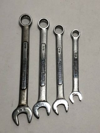 Vintage Craftsman =vv= Series Box/open End Combination Wrenches - Set Of 4