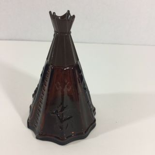 Vintage Avon Teepee Wild Country After Shave Empty Bottle Decanter 5 " Tall Brown