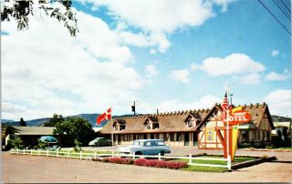 Solvang Ca Hamlet Motel Cars Santa Ynez Valley C1950s Vintage Postcard Unposted