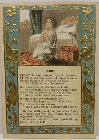 Praise Psalm 1.  23 Christian Catholic Vintage Prayer Card Ephemera Bedside Prayer
