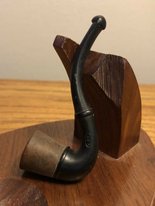 Vintage C.  P.  F.  Tobacco Pipe 3” Wood Bowl W/ Plastic Stem Marked Rare