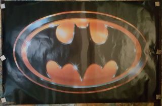 Batman Movie Logo Tim Burton 1989 Approx 23 X 35 Vintage