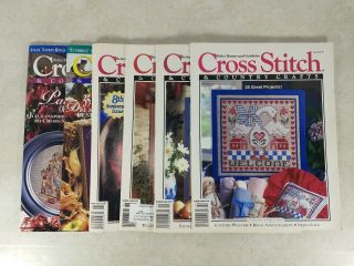 Cross Stitch & Country Crafts Magazines 7 Back Issues 1993 Full Set Vintage Cs9