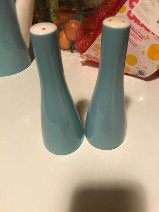 Vintage Salt & Pepper Shakers Mikasa Blue And White 6.  5 Inches Tall By 3 Japan