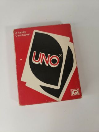 Vintage 1979 Uno Card Game Box - W Instructions,  Board Game Night