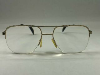 Vintage C.  E.  Z.  Mens Reading Glasses,  3.  75 Gold Half - Rim