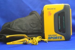 Vintage Sony Walkman Sports Cassette Player Wm - A53 With Carrying Case