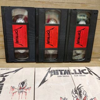 Vintage Metallica Live Shit: Binge And Purge 3 VHS San Diego 1 And 2,  Seattle 2
