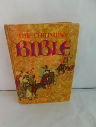 The Childrens Bible 1965 Hardcover Vintage Golden Press Wonderful Illustrations