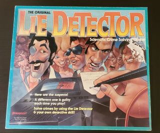 Vintage The Lie Detector Board Game 1987 Pressman Mattel Complete