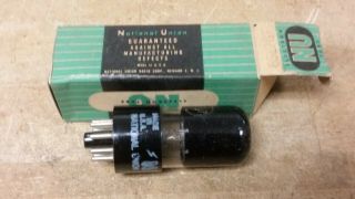 National Union Black Glass 6sl7gt F/ Old Vintage Ham Radio Tube Amp