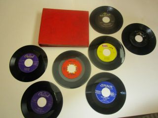 Vintage 7 " Record 45 Rpm Holder 15 - Pocket Album Book 1950s Vinyl Storage,  45 