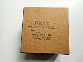 Vintage Dazy 24 Turkey Call With Box And Instructions Pa.