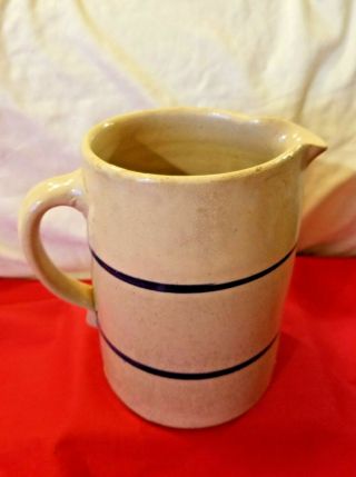 Texas Vintage Crock Pottery Pitcher 7 3/4 " Tall Unmarked