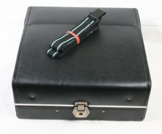 Vintage Hard Leather Camera Bag 28x28x12cm Black Shoulder Bag