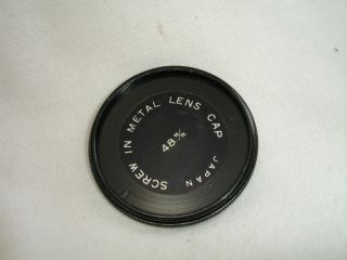 48mm Metal Screw In Front Lens Cap,  Japan,  Vintage