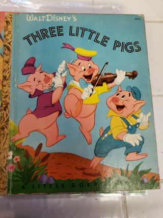 Vintage 1948/33 Three Little Pigs Walt Disney Little Golden Book