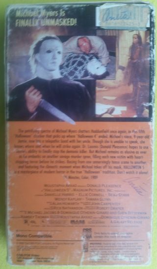 Halloween 5 The Revenge Of Michael Myers VHS VTG Horror CBS FOX Danielle Harris 3