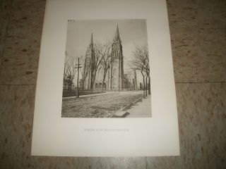 Vintage Photo Print Cathedral Of The Immaculate Conception 1900 11x14 Albany Ny
