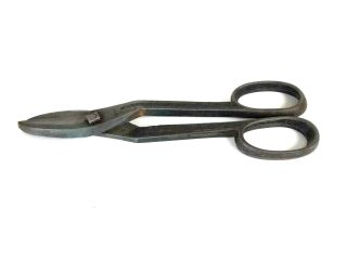 Vintage Tin Snips Shears Metal Cutter Tinsmith Tool 10.  75 