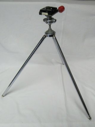 Vintage Master Tripod Chrome And Brass Telescoping Camera Tripod Made In Usa