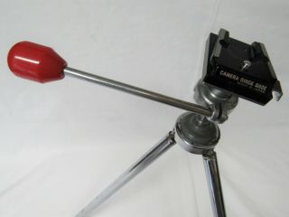 Vintage Master Tripod Chrome and Brass Telescoping Camera Tripod Made in USA 3