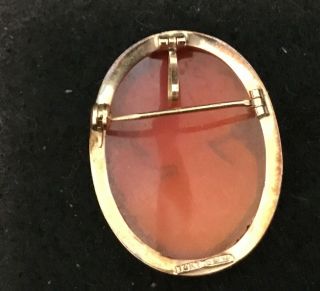 Vintage 14kt Yellow Gold Cameo Brooch Pin or Pendant 3
