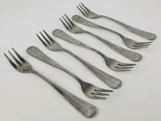 (7) Vtg Rogers Stanley Roberts Jefferson Manor Stainless Cocktail Seafood Forks