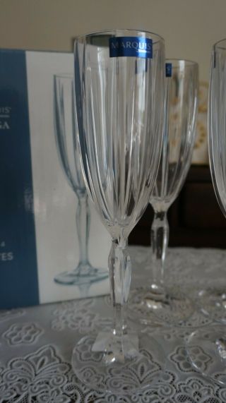 VINTAGE Marquis by Waterford Omega Set of 4 Flutes,  Germany 2