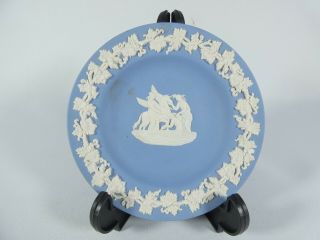 Vintage Wedgwood Blue Jasperware Pegasus Horse Angel Pin Dish Small Plate Tray