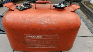 Vintage Omc Metal Outboard Motor Boat Marine 6 Gallon Fuel Gas Tank Can Johnson