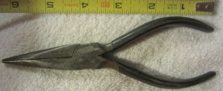 Vintage Sears Craftsman 6 - 1/4 " Long Needle Nose Pliers W Wire Cutter Usa Tool