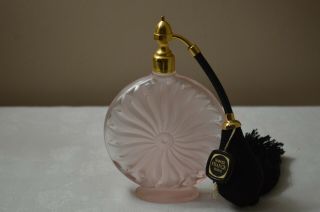 Marcel Franck Brevete Sgdg Pink Satin Perfume Bottle & Atomizer France