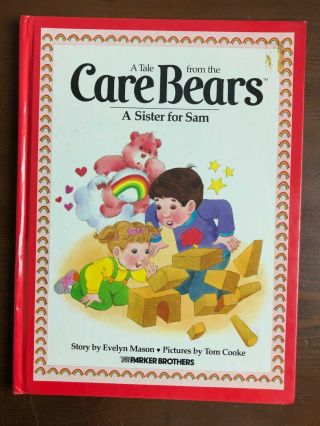 Vintage Parker Brothers Care Bears Hb A Sister For Sam 1983 Vintage Kids Book
