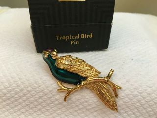 Vintage 1996 Avon Tropical Bird Pin