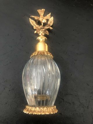 Vintage Stylebuilt Gold Gilt Perfume Bottle Bird/dove Design