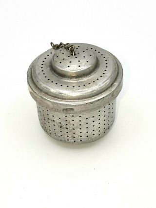 Vintage Large Aluminum Tea Infuser Strainer Steeper