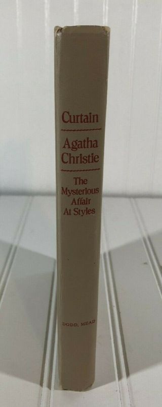 Vtg Hc Book Curtain & The Mysterious Affair At Styles Agatha Christie Mystery